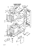 CABINET Diagram and Parts List for KEBI241SBL1  KitchenAid Wall Oven