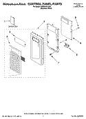 CONTROL PANEL PARTS Diagram and Parts List for KHMS155LSS2  KitchenAid Microwave