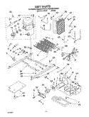 UNIT Diagram and Parts List for 6GD25DCXHW02  Whirlpool Refrigerator