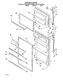 DOOR Diagram and Parts List for ET18NKXDG03  Whirlpool Refrigerator