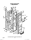 FREEZER DOOR Diagram and Parts List for KSRB22DWAL02  KitchenAid Refrigerator
