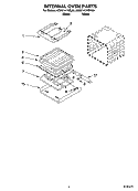 INTERNAL OVEN PARTS Diagram and Parts List for KEBC141KWH05  KitchenAid Wall Oven