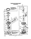 PUMP AND MOTOR Diagram and Parts List for DU8700XX1  Whirlpool Dishwasher