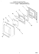 OVEN DOOR Diagram and Parts List for KEBS278DBS6  KitchenAid Wall Oven