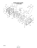 OVEN DOOR , LIT/OPTIONAL Diagram and Parts List for B9608^4  Whirlpool Wall Oven