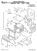LOWER OVEN PARTS Diagram and Parts List for GBD307PRS00  Whirlpool Wall Oven