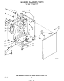 WASHER CABINET Diagram and Parts List for LT4905XMW0  Whirlpool Washer Dryer Combo