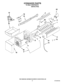 ICEMAKER PARTS Diagram and Parts List for G20EFSB23S10  Whirlpool Refrigerator