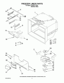FREEZER LINER PARTS Diagram and Parts List for GB2SHTXTS04  Whirlpool Refrigerator