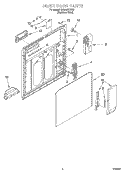 INNER DOOR Diagram and Parts List for GU980SCGS3  Whirlpool Dishwasher