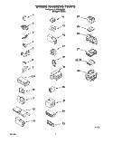 WIRING HARNESS Diagram and Parts List for 6LSP8255BQ3  Whirlpool Washer