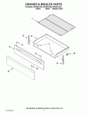 DRAWER & BROILER PARTS Diagram and Parts List for WFG381LVB3  Whirlpool Range