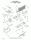 UNIT PARTS Diagram and Parts List for W8TXEWFYB00  Whirlpool Refrigerator