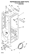 REFRIGERATOR LINER PARTS Diagram and Parts List for 5VES3FHGRS00  Whirlpool Refrigerator