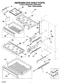 REFRIGERATOR SHELF PARTS Diagram and Parts List for KBRS36FMX02  KitchenAid Refrigerator