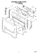 CONTROL PANEL PARTS Diagram and Parts List for GS475LELS0  Whirlpool Range