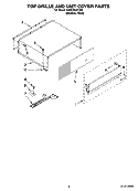 Part Location Diagram of 2316736S Whirlpool Upper Grille - Stainless Steel