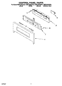 CONTROL PANEL PARTS Diagram and Parts List for KEBC208KSS04  KitchenAid Wall Oven