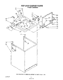 TOP AND CABINET , LITERATURE AND OPTIONAL Diagram and Parts List for LA5360XSW0  Whirlpool Washer