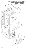 REFRIGERATOR LINER Diagram and Parts List for RS25AWXBW00  Roper Refrigerator
