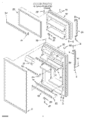 DOOR Diagram and Parts List for 4YET18GKFN01  Whirlpool Refrigerator