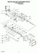 MOTOR AND ICE CONTAINER PARTS Diagram and Parts List for ED5LHEXTD10  Whirlpool Refrigerator