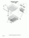 DISHRACK PARTS Diagram and Parts List for DU810SWPU4  Whirlpool Dishwasher