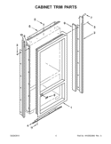 CABINET TRIM PARTS Diagram and Parts List for KBRC36FTS07  KitchenAid Refrigerator