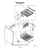 DISHRACK Diagram and Parts List for SHU99053  Whirlpool Dishwasher