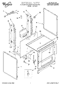 EXTERNAL Diagram and Parts List for SF318PEWW1  Whirlpool Range