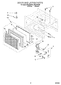 DOOR LATCH Diagram and Parts List for MT6125XBB0  Whirlpool Microwave