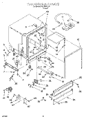 TUB ASSEMBLY Diagram and Parts List for TUD4000EB1  Whirlpool Dishwasher