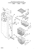 FREEZER LINER Diagram and Parts List for KSRV25FHBT01  KitchenAid Refrigerator
