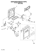 DISPENSER FRONT PARTS Diagram and Parts List for 7GS2FHAXTA00  Whirlpool Refrigerator