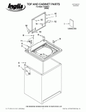 TOP AND CABINET PARTS Diagram and Parts List for IV4500X0  Inglis Washer