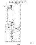 BRAKE AND DRIVE TUBE Diagram and Parts List for LA5360XTG0  Whirlpool Washer
