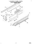 CONTROL PANEL Diagram and Parts List for RS6755XYW6  Whirlpool Range