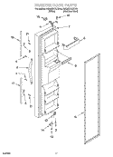 FREEZER DOOR Diagram and Parts List for 6GD25DCXHS00  Whirlpool Refrigerator