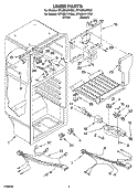 LINER PARTS Diagram and Parts List for RT16DKXKT02  Roper Refrigerator