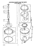 AGITATOR, BASKET AND TUB Diagram and Parts List for LA5550XTG0  Whirlpool Washer