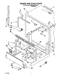 FRAME AND TANK Diagram and Parts List for KUDA23HYAL0  KitchenAid Dishwasher
