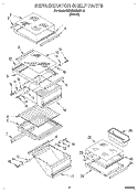 REFRIGERATOR SHELF Diagram and Parts List for KSRB25QABL10  KitchenAid Refrigerator
