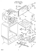 LINER Diagram and Parts List for ST18PKXHW00  Whirlpool Refrigerator