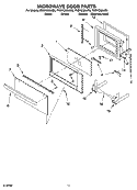 MICROWAVE DOOR PARTS, OPTIONAL PARTS Diagram and Parts List for YKEHC309JB5  KitchenAid Microwave Oven Combo
