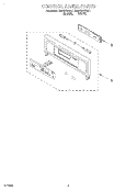 CONTROL PANEL, LITERATURE Diagram and Parts List for KEBI101DWH1  KitchenAid Wall Oven