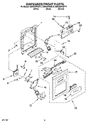 DISPENSER FRONT PARTS Diagram and Parts List for KSRG25FKBT17  KitchenAid Refrigerator