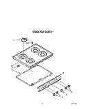 COOKTOP Diagram and Parts List for FGP335VW2  Roper Range