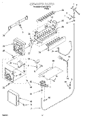 ICE MAKER Diagram and Parts List for 3XART722F01  Whirlpool Refrigerator