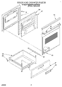 DOOR AND DRAWER Diagram and Parts List for FES310BL0  Roper Range