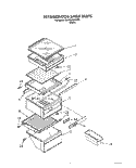 REFRIGERATOR SHELF Diagram and Parts List for 3XARG486WP00  Whirlpool Refrigerator
